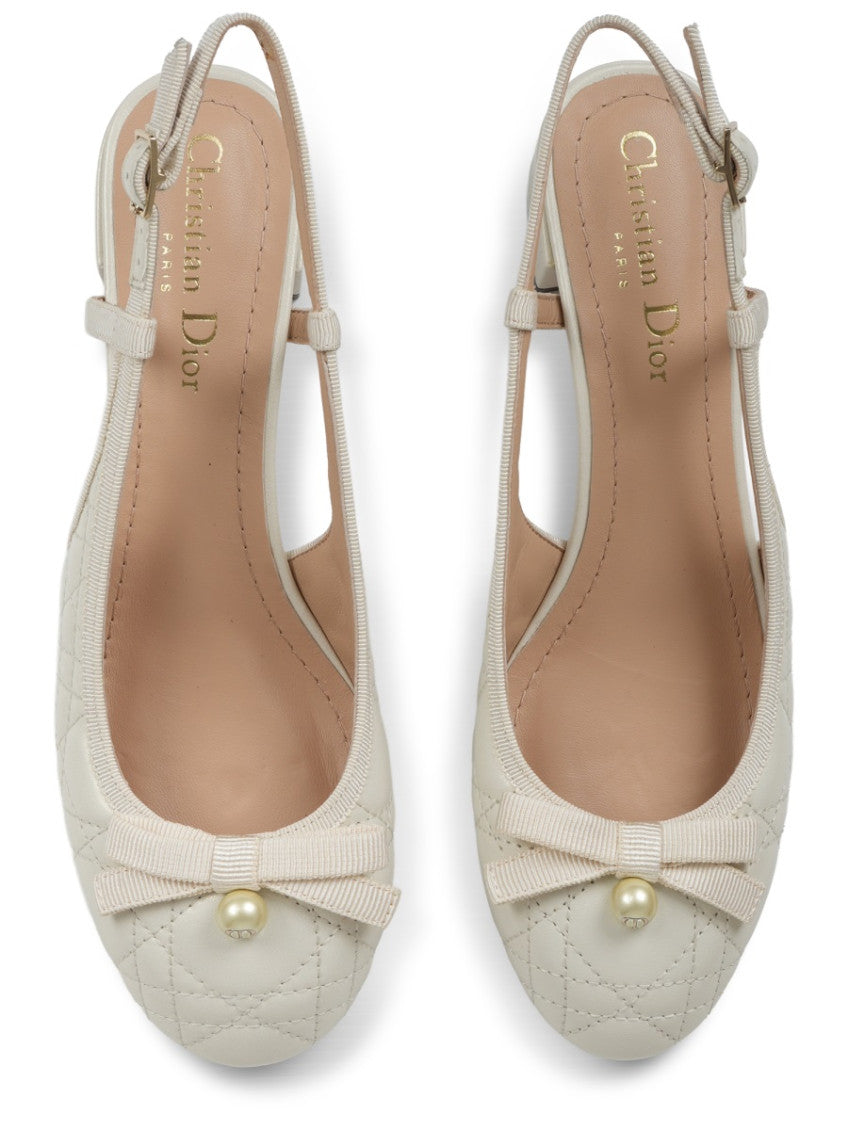 White Quilted Ballet Flats 5