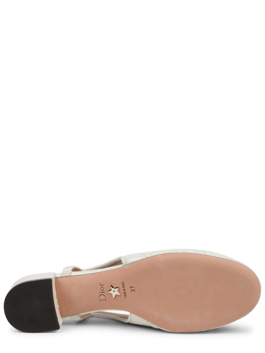 White Quilted Ballet Flats 6