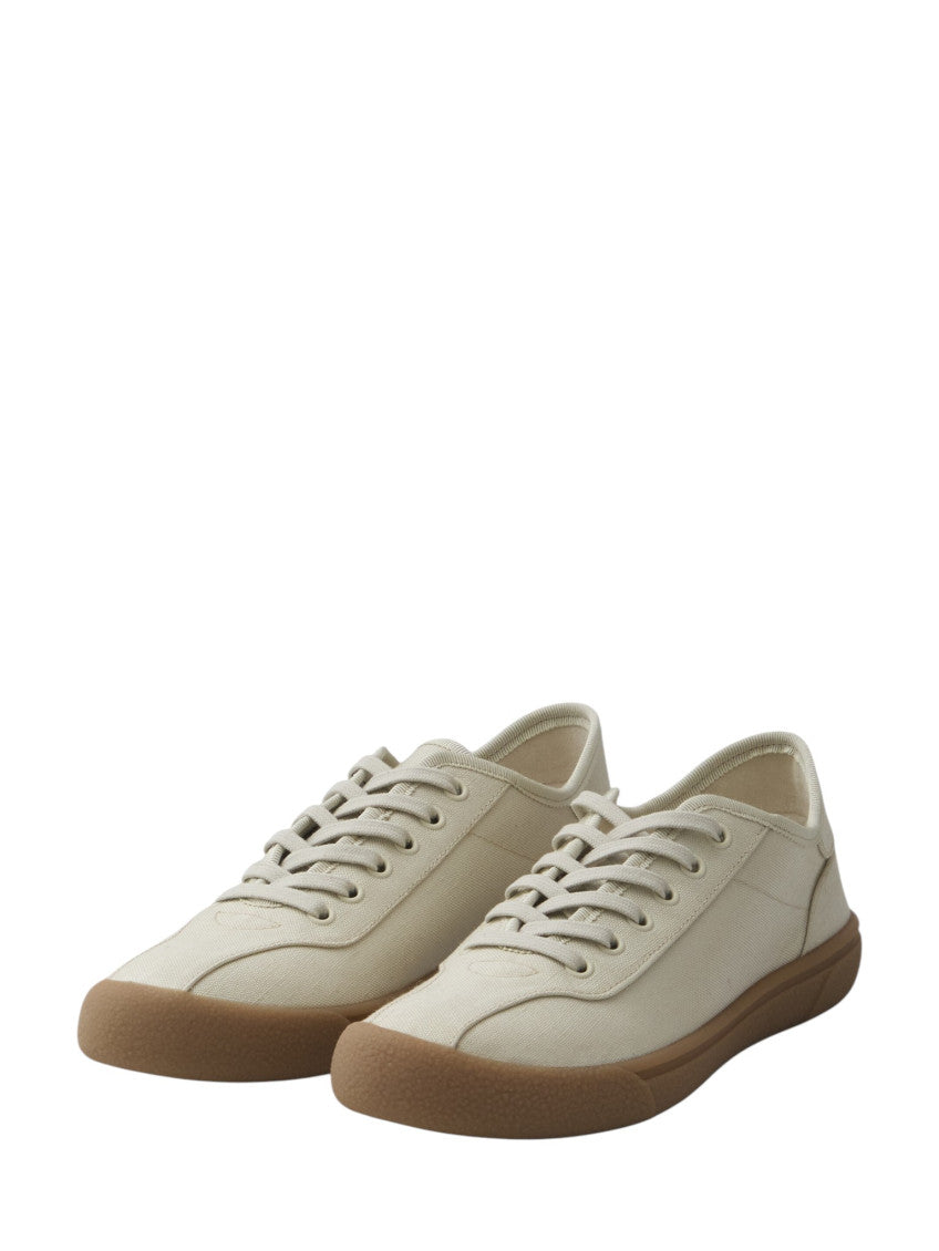 Beige Canvas Sneakers 2