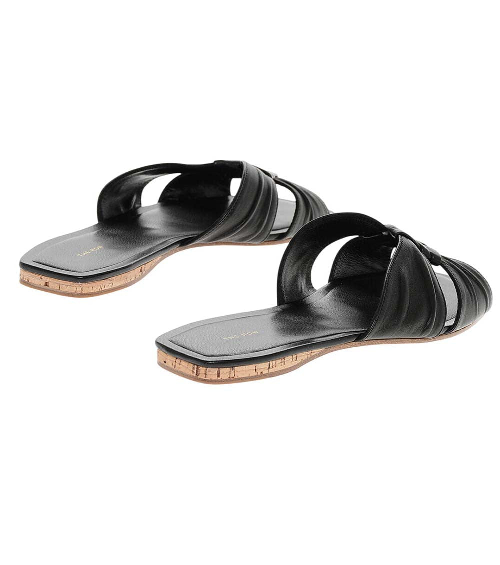 Black Leather Flats 3