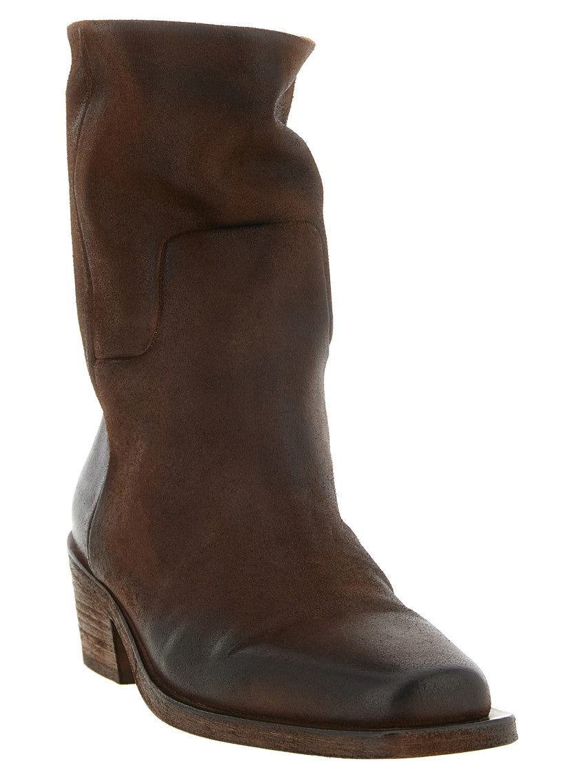 Brown Suede Texan Ankle Boots 2