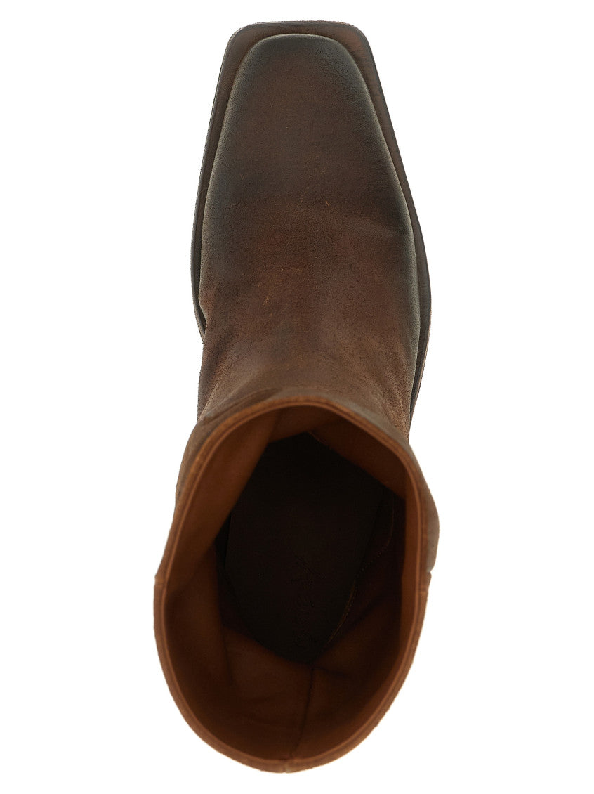 Brown Suede Texan Ankle Boots 4