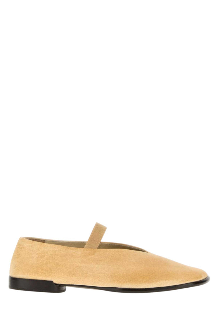 Beige Leather Ballet Flats 1