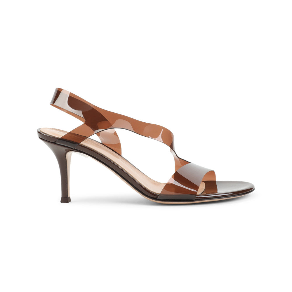 Brown Open-toe Heels 1