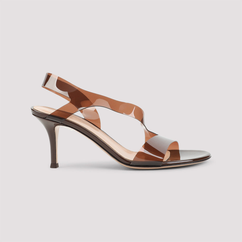Brown Open-toe Heels 3