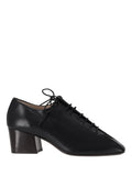 Black Leather Heels Dress Shoes 1