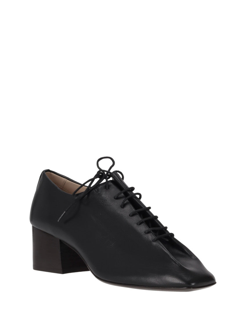 Black Leather Heels Dress Shoes 2