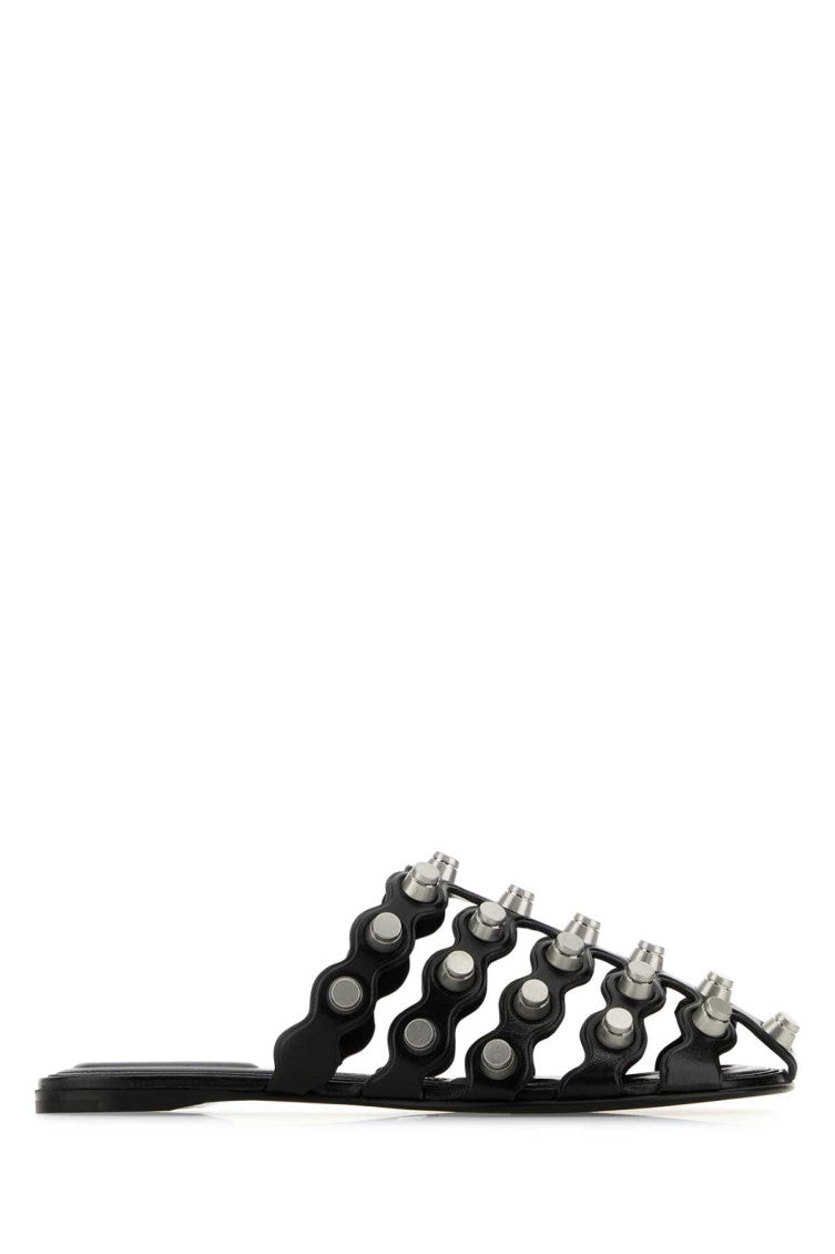 Black Leather Sandals 1