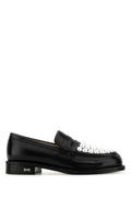 Black Leather Sirene Loafers 1
