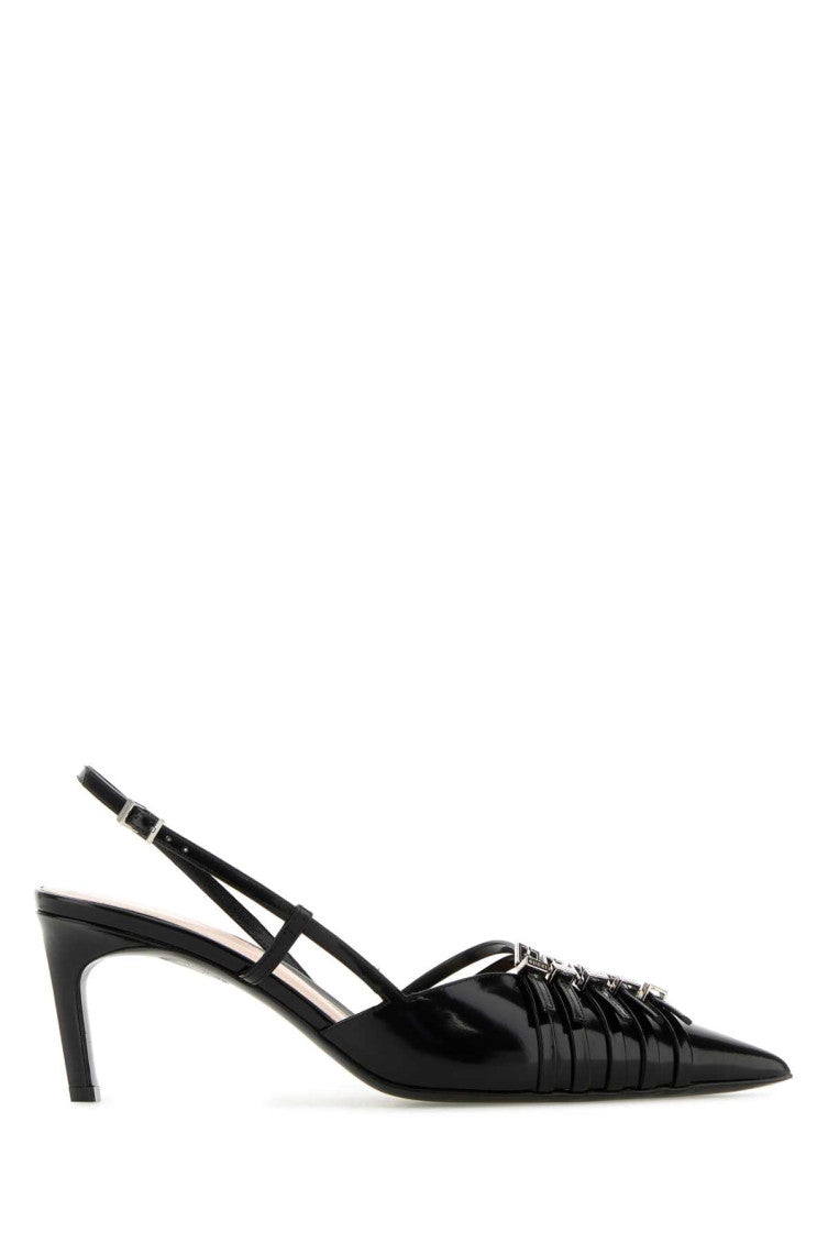 Black Leather Pumps 1