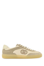 Brown Two-tone Logo Sneakers 1