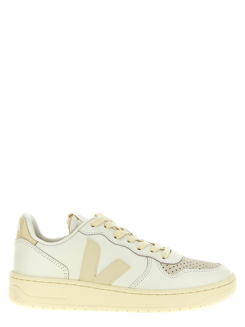Beige V-10 Sneakers 1