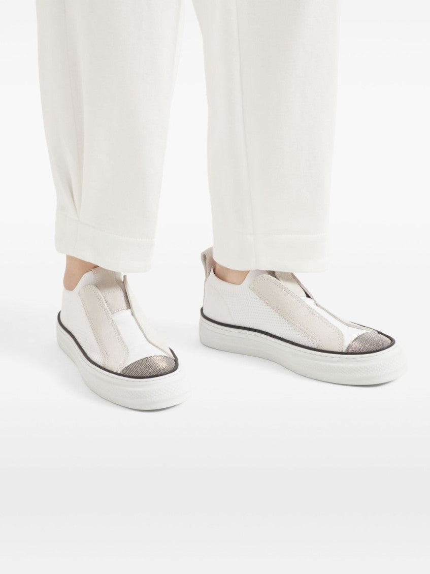 White Slip On Sneakers 2