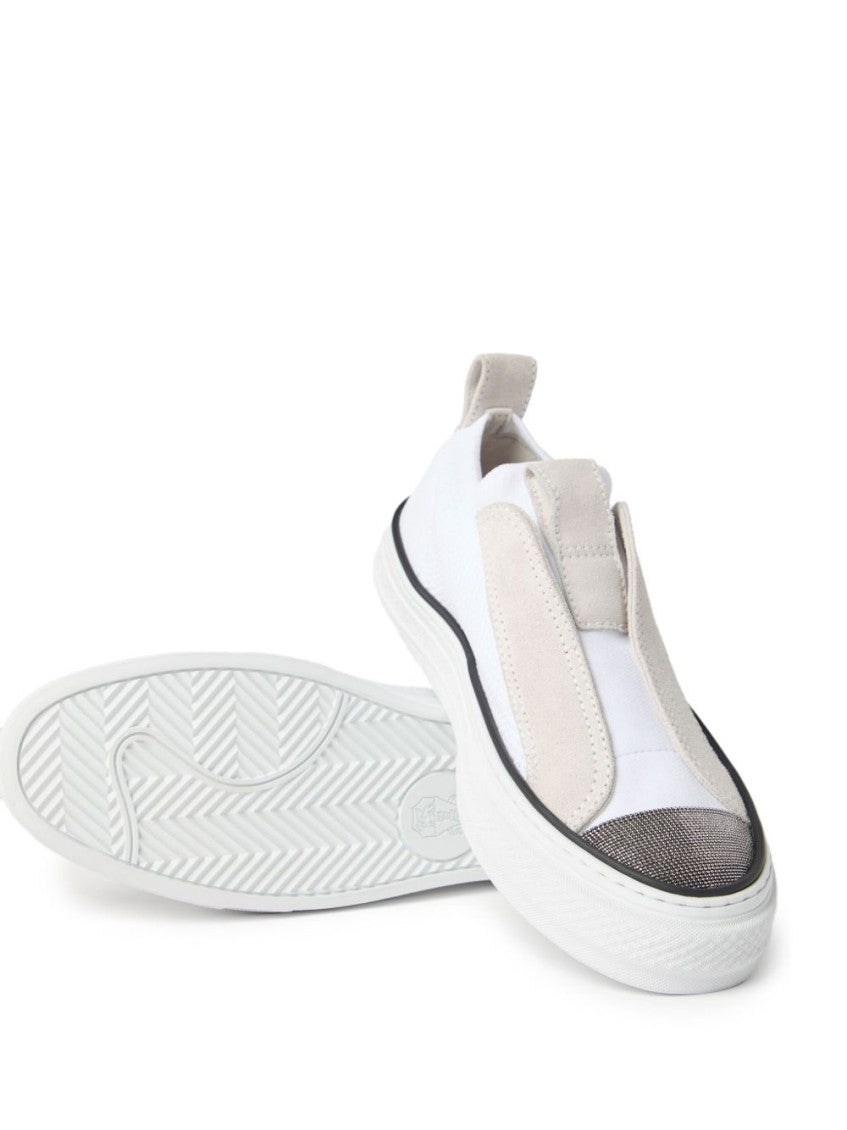 White Slip On Sneakers 3