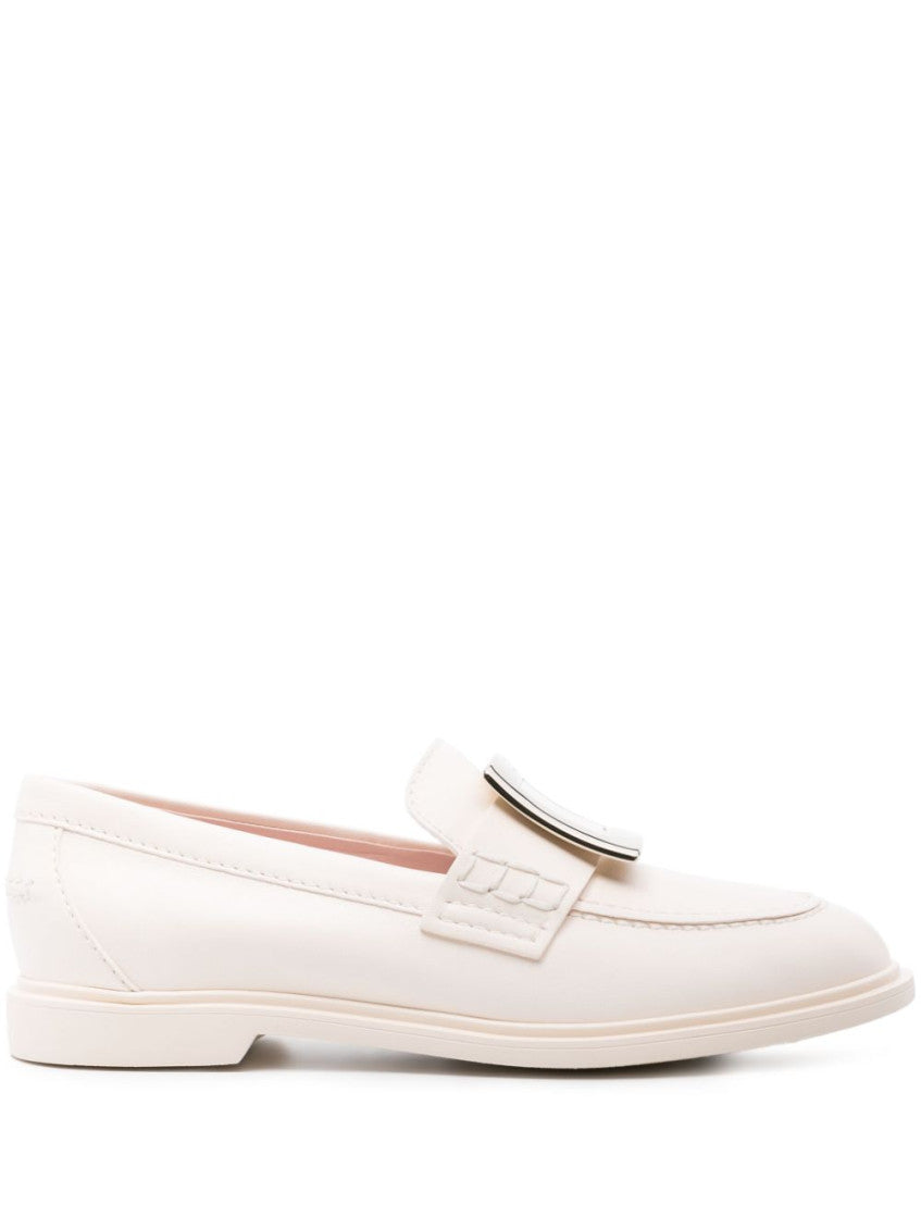 White Leather Loafers 1