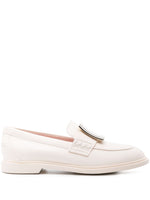 White Leather Loafers 1