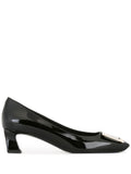 Black Leather Pumps 1