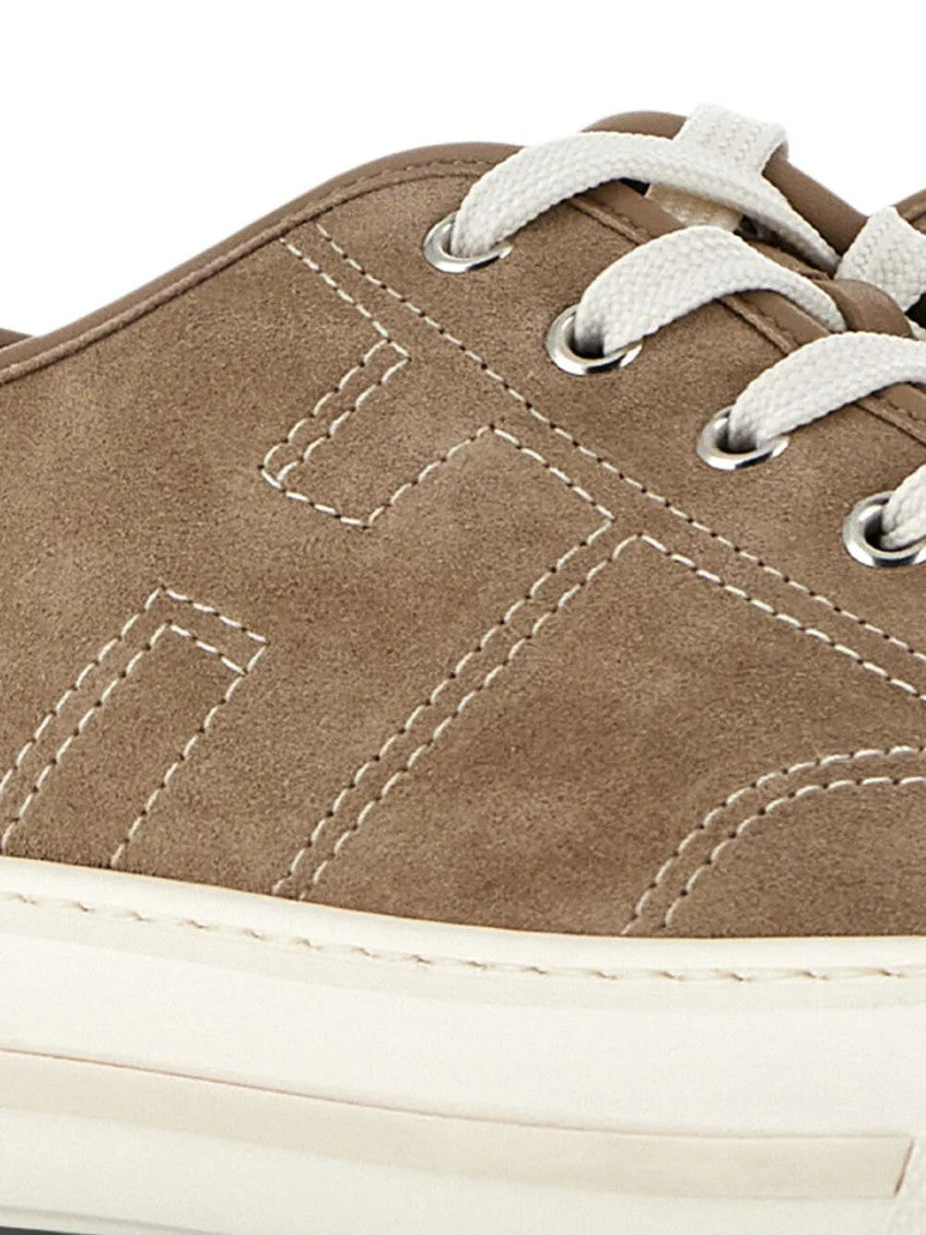 Brown Lace Up Sneakers 4