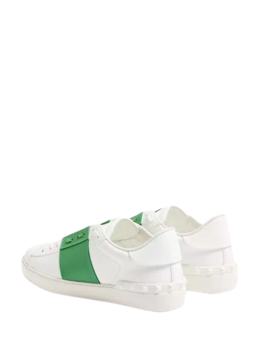 White Green Leather Sneakers 3