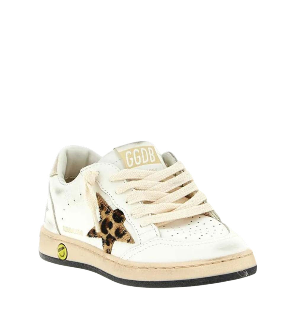 Girls White Leather Sneakers 1