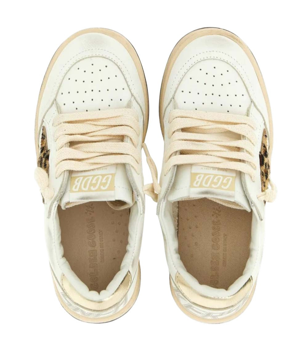 Girls White Leather Sneakers 2