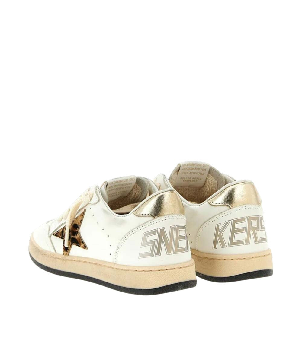 Girls White Leather Sneakers 3