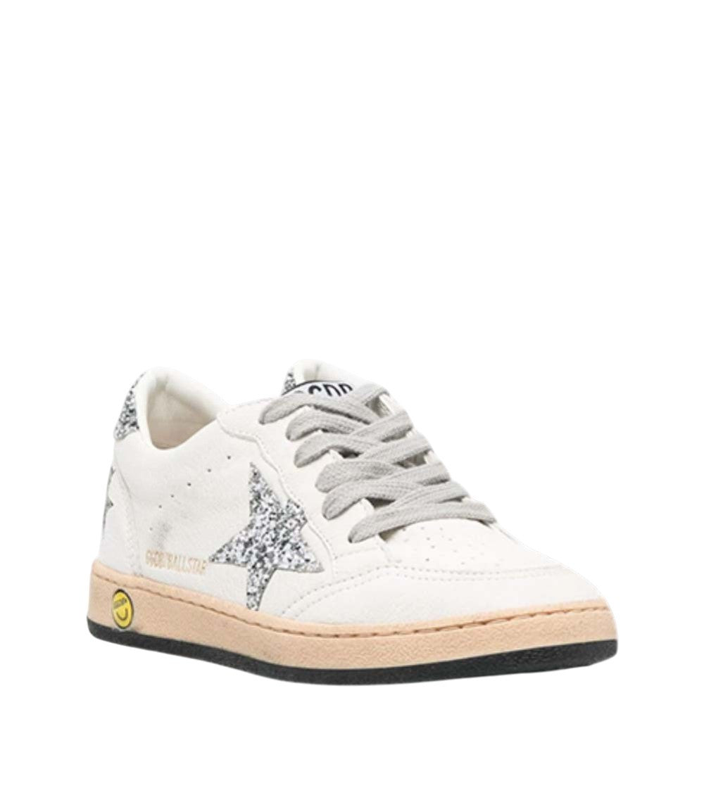 Kids White Leather Sneakers 1