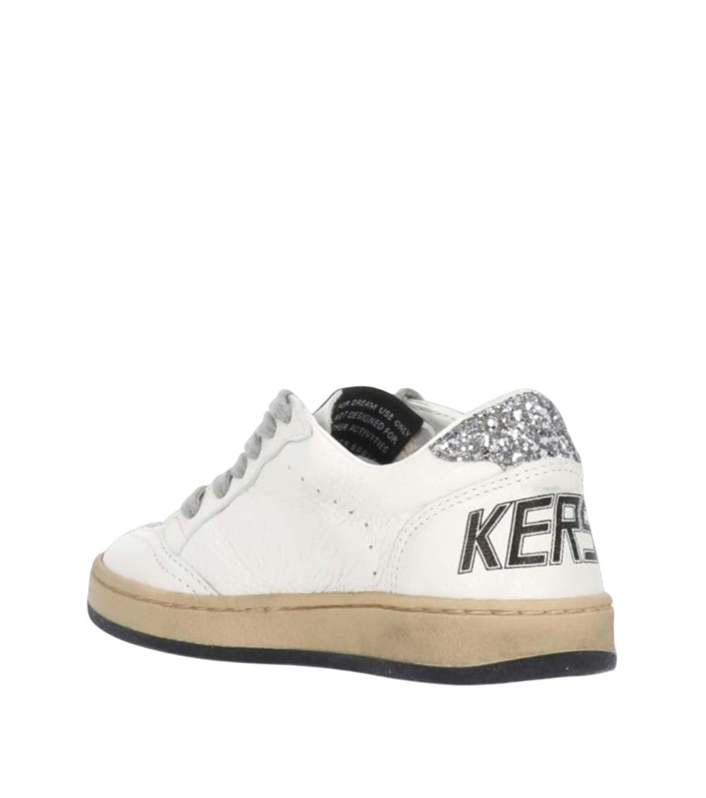 Kids White Leather Sneakers 3