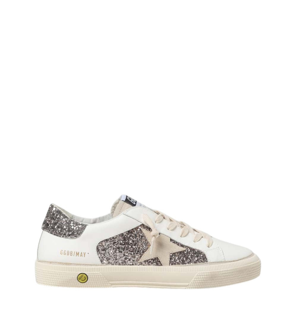 Girls White Leather Sneakers 2