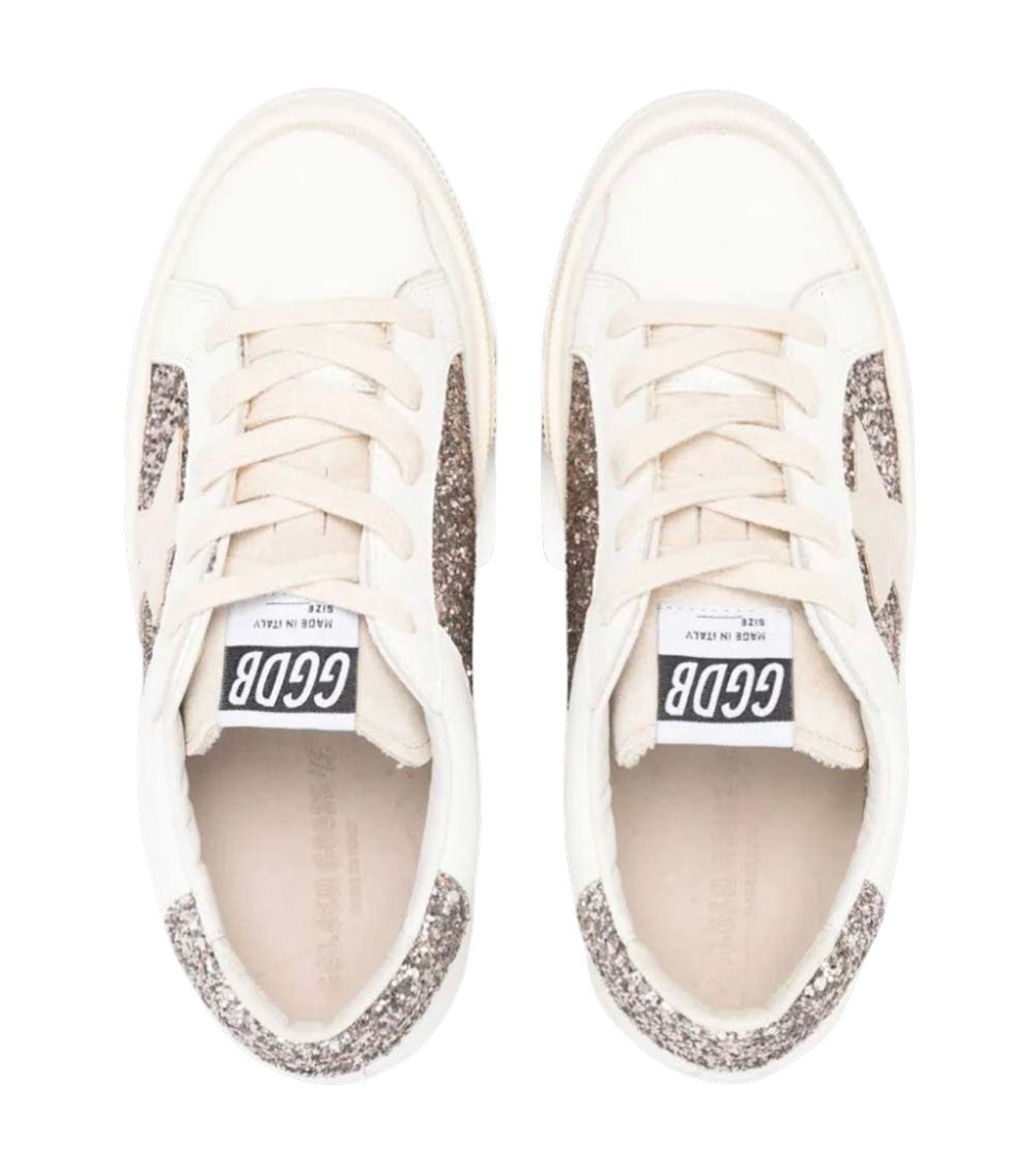 Girls White Leather Sneakers 3