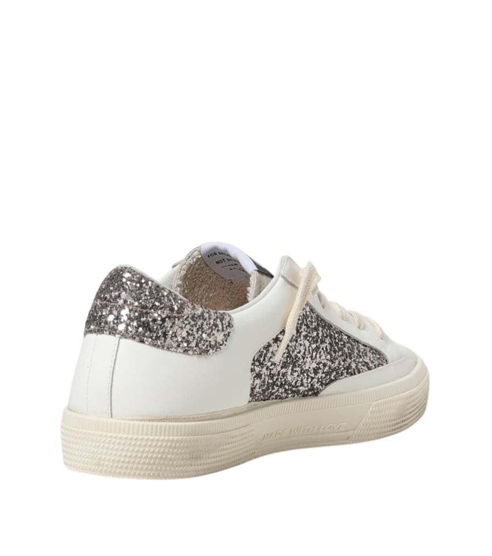 Girls White Leather Sneakers 4