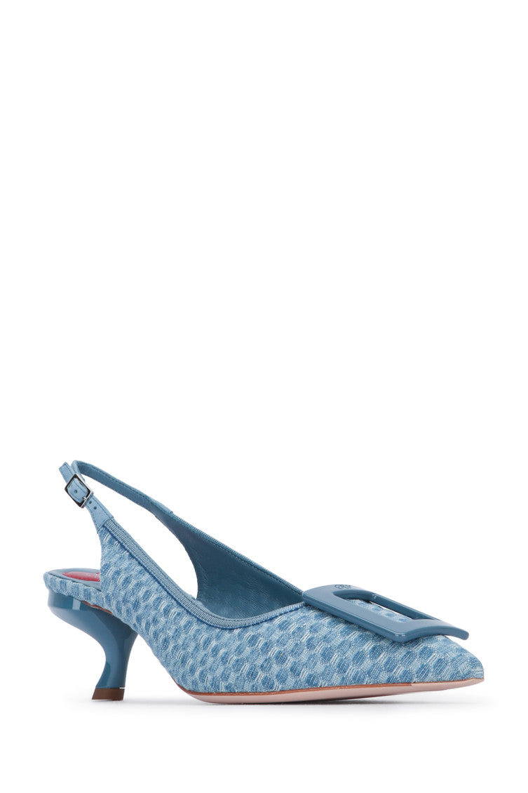 Blue Slingback Pumps 2