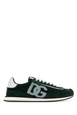 Bottle Green Logo Sneakers 1