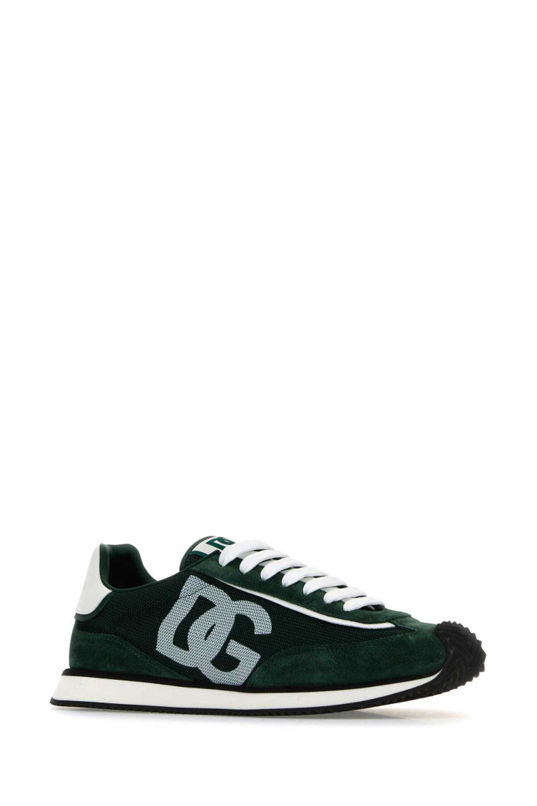 Bottle Green Logo Sneakers 2