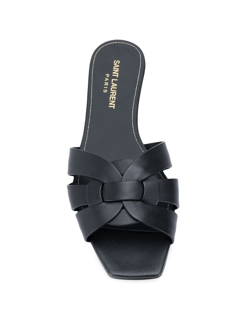 Black Leather Sandals 8