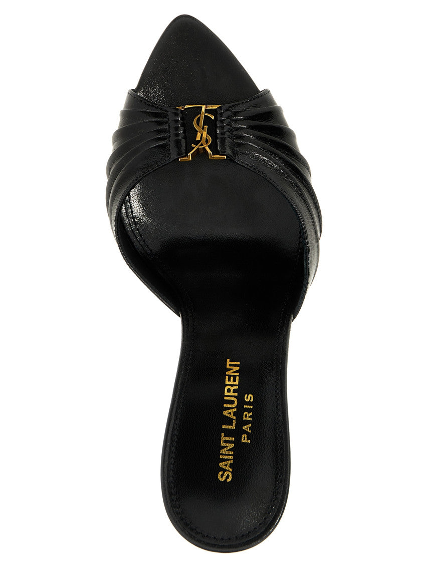 Black Slip On Heels 4