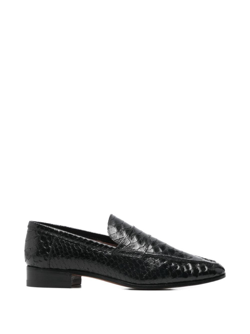 Black Alain Leather Loafers 1
