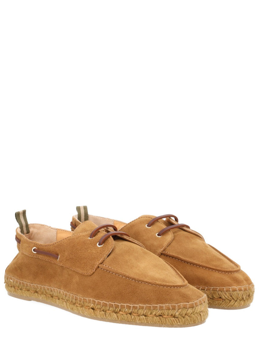 Beige Lace-up Loafers 2
