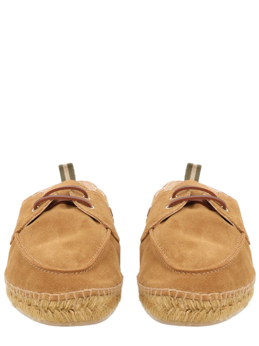 Beige Lace-up Loafers 3