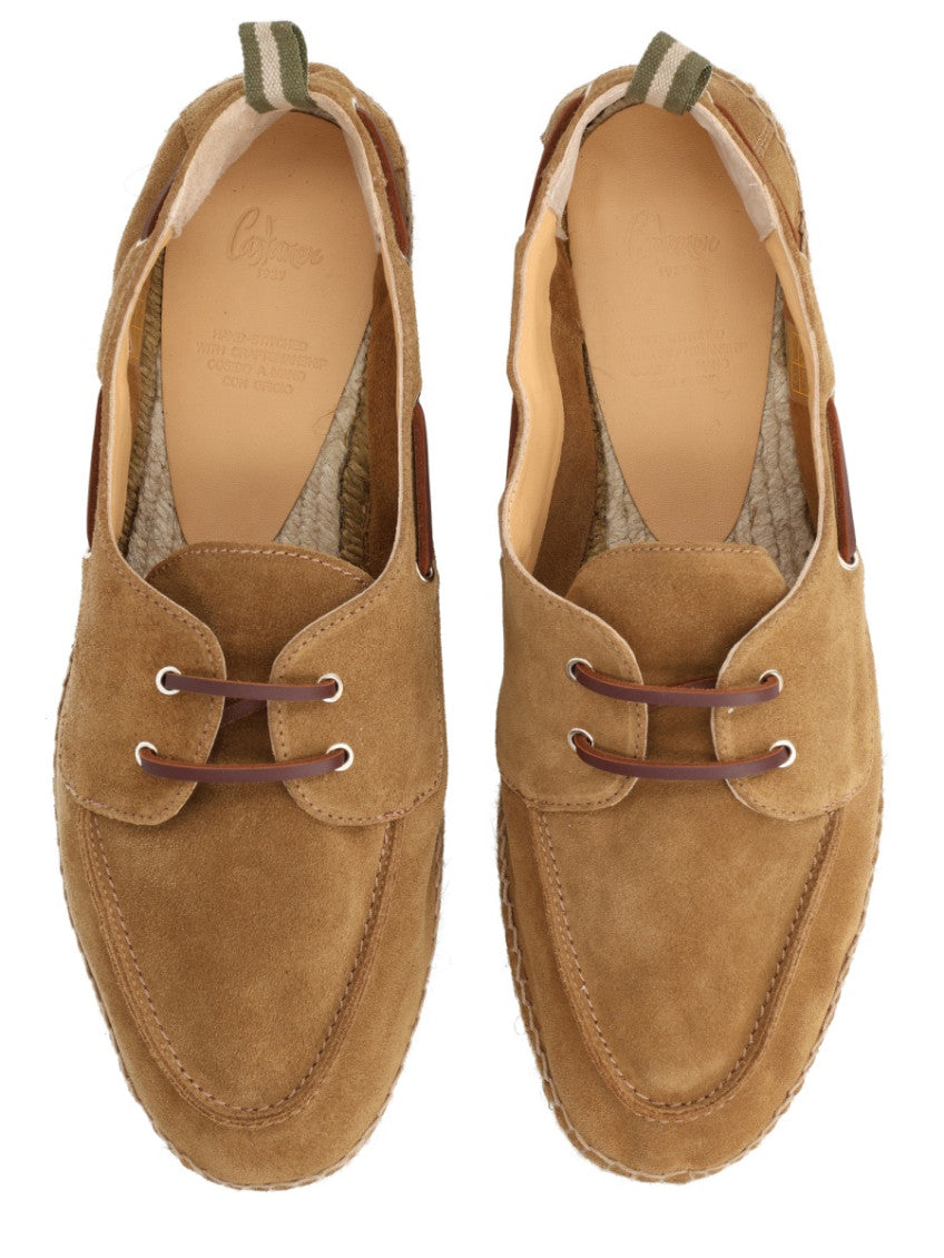 Beige Lace-up Loafers 5