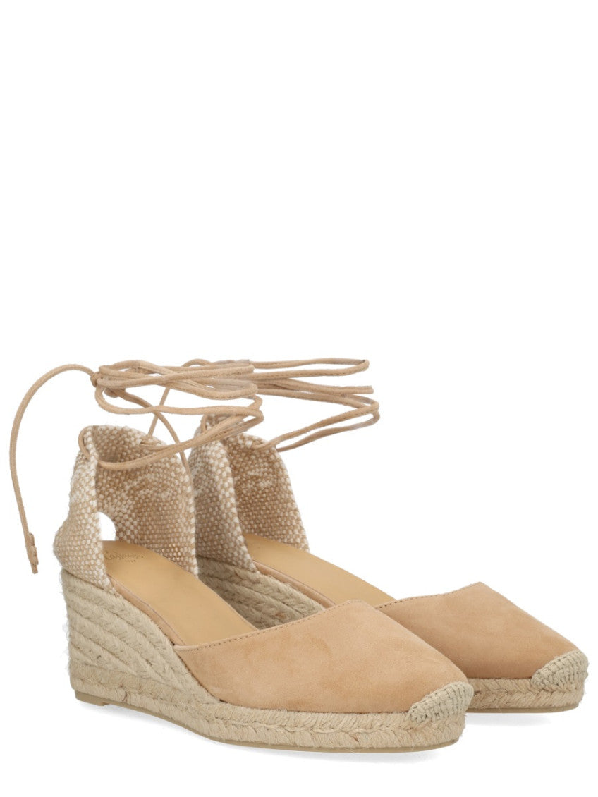 Beige Suede Wedges 2
