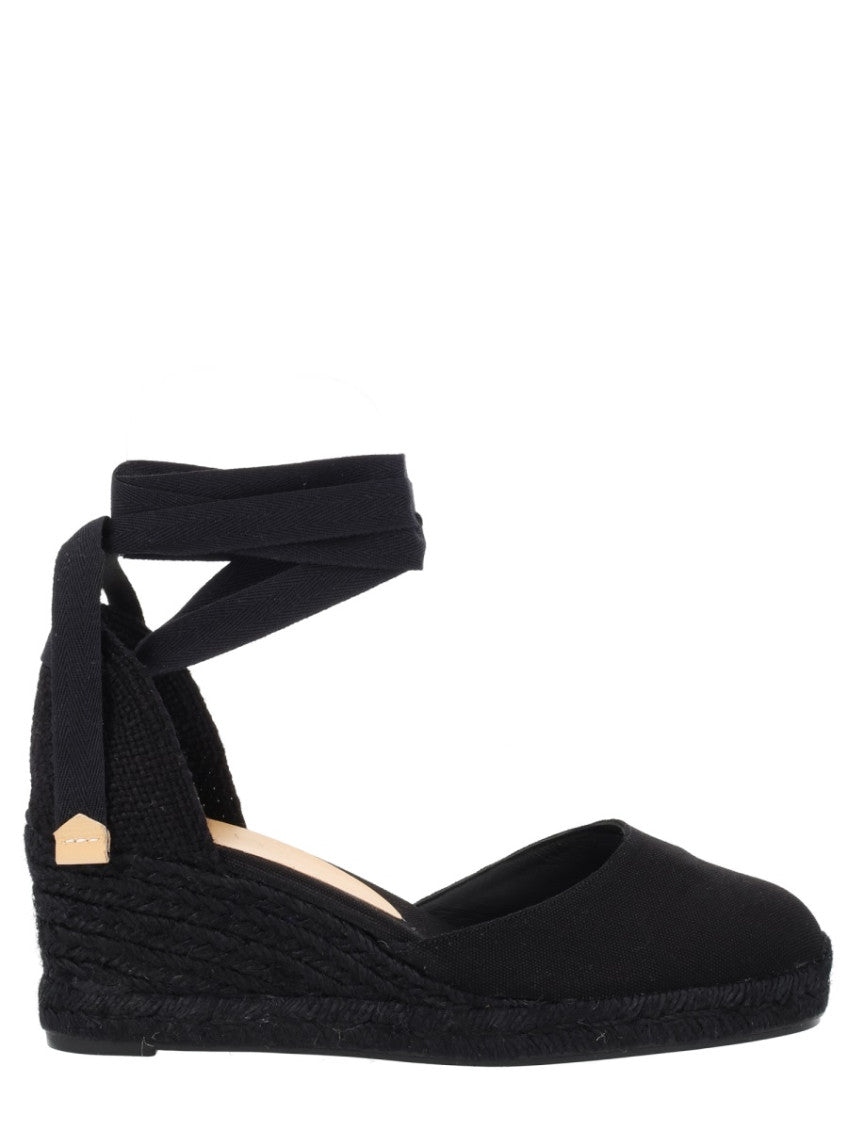 Black Lace-up Wedges 1