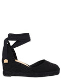 Black Lace-up Wedges 1