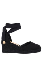 Black Lace-up Wedges 1