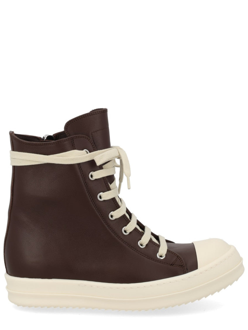 Brown Leather Sneakers 1