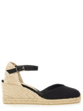 Black Solid Chiarita Wedges 1