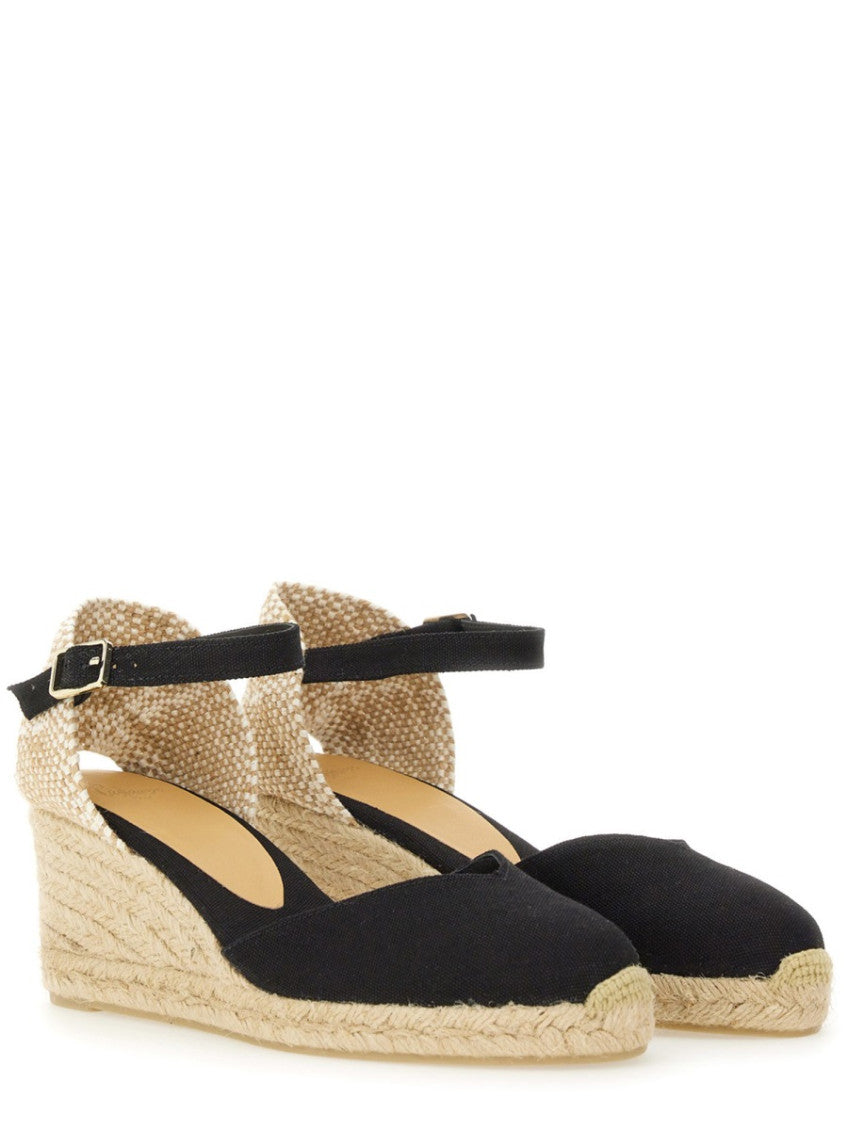 Black Solid Chiarita Wedges 2