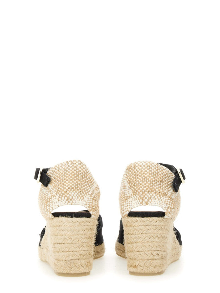 Black Solid Chiarita Wedges 3