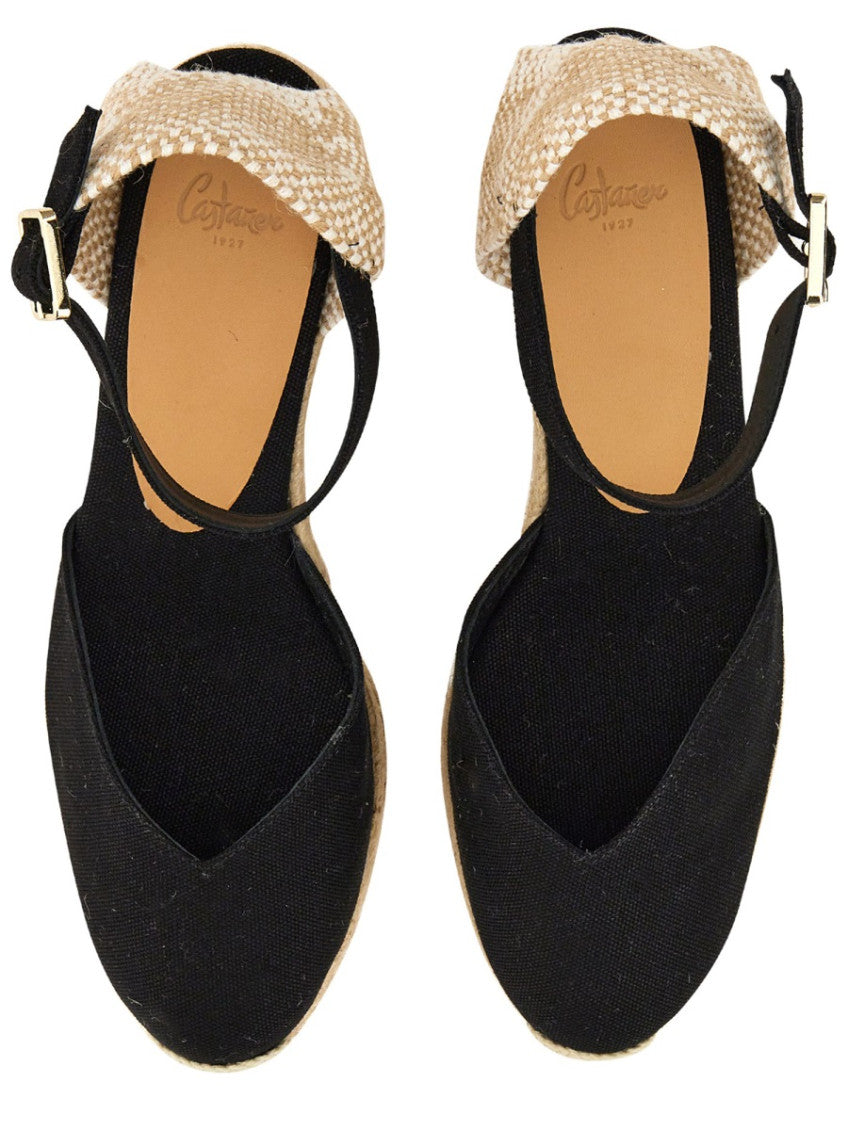 Black Solid Chiarita Wedges 5