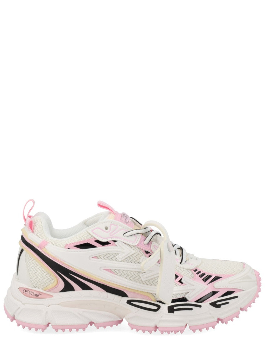 White Color Block Sneakers 1
